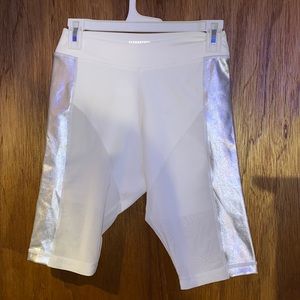 Second Nature White Biker Shorts With Mesh